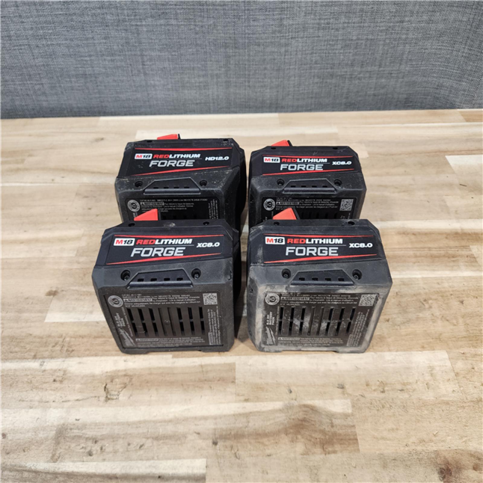 HOUSTON LOCATION - AS-IS MILWAUKEE FORGE BATTERY PACK QTY - 4