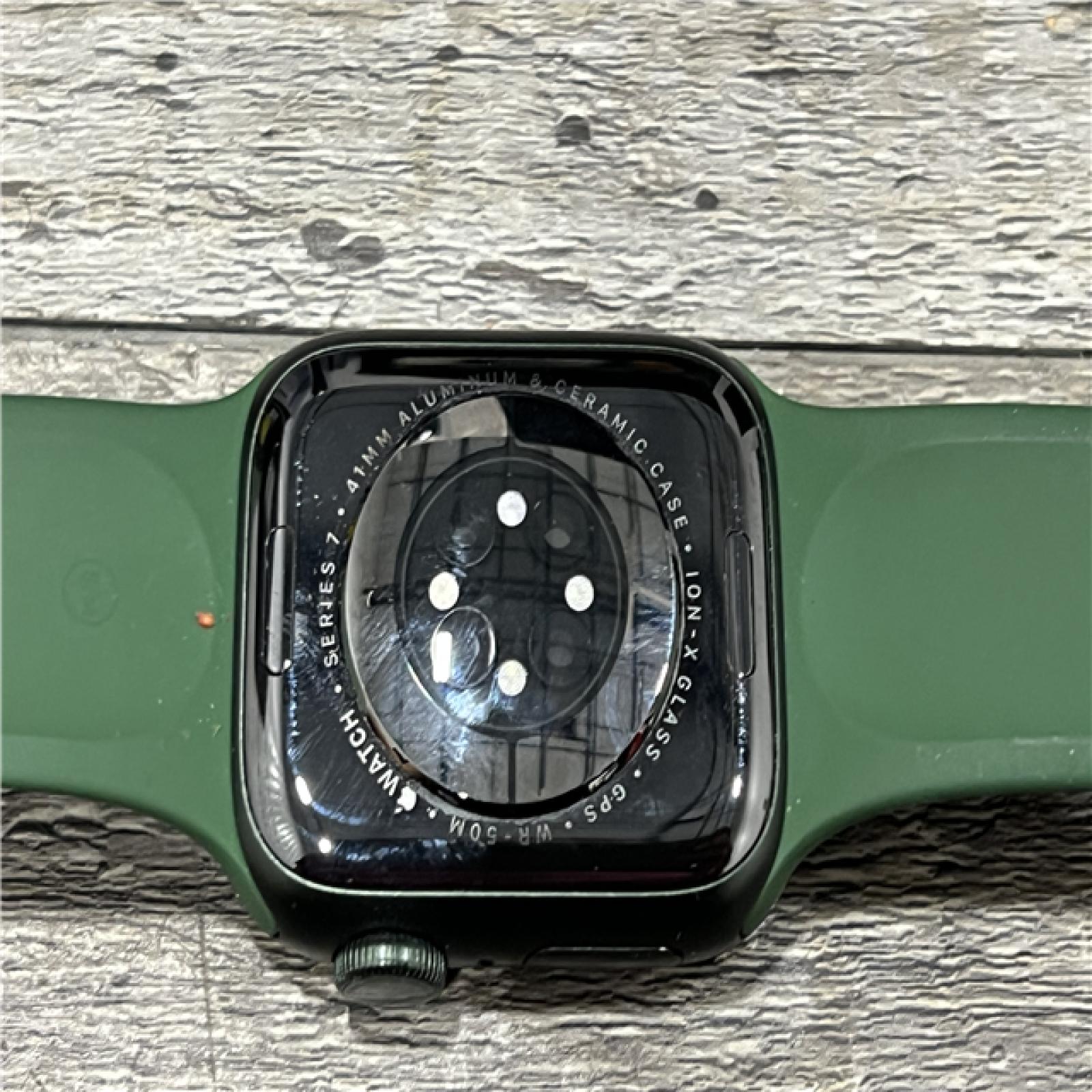 AS-IS Apple Watch Series 7 41mm GPS Green Aluminum Case - Clover Sport Band
