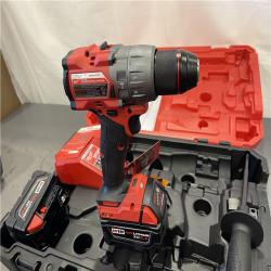 AS-IS - Milwaukee M18 FUEL 18V Lithium-Ion Brushless Cordless 1/2 in. Hammer Drill Driver Kit
