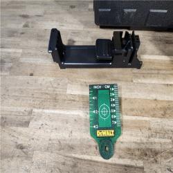 HOUSTON LOCATION - AS-IS DEWALT 20V MAX Laser Level Kit  Cross Line Laser  3x360  Green (TOOL ONLY)