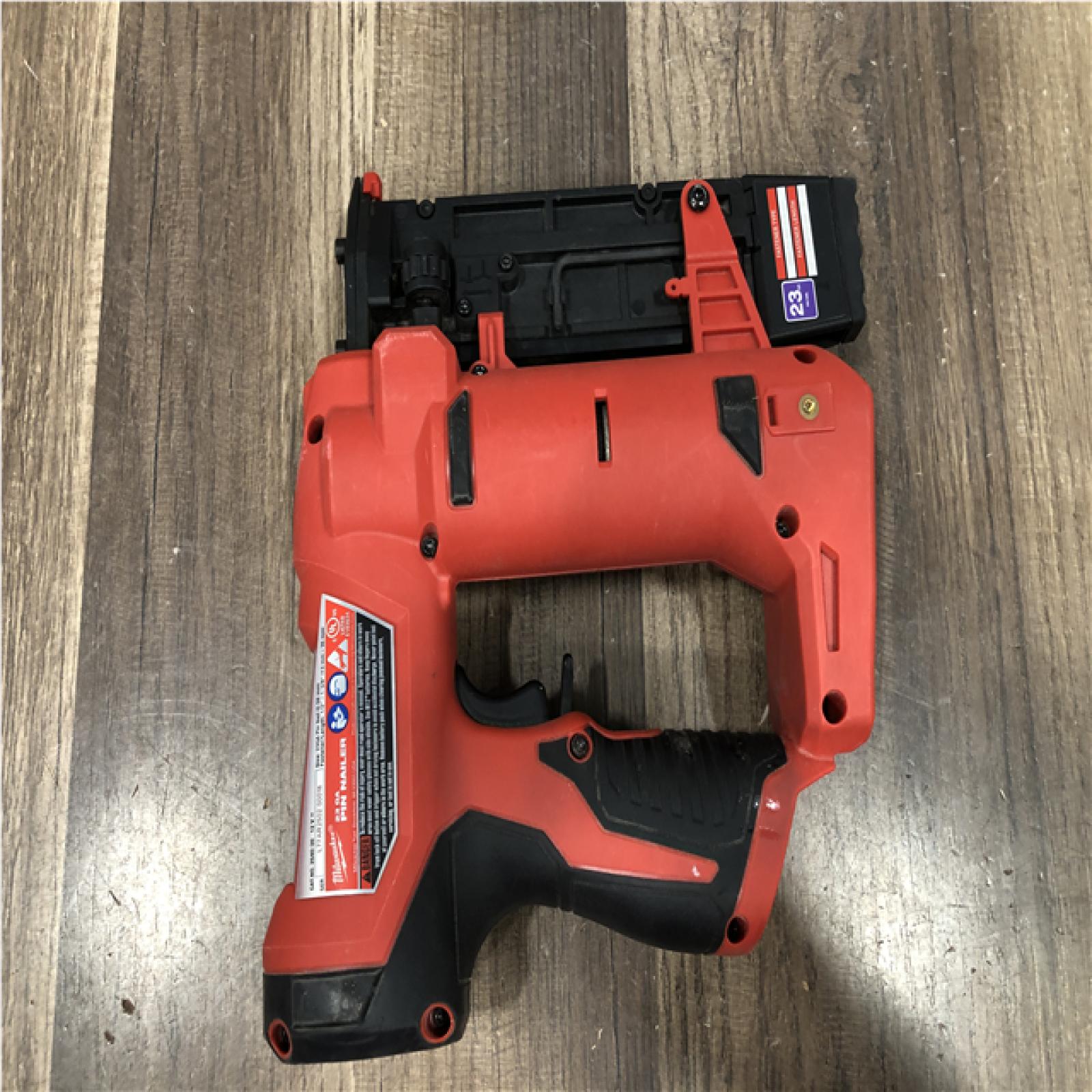 AS-IS Milwaukee 12-Volt 23-Gauge Lithium-Ion Cordless Pin Nailer (Tool-Only)