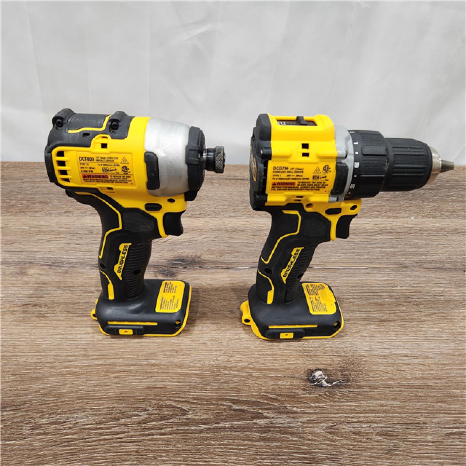 AS-IS DeWalt 20V MAX ATOMIC Cordless Brushless 2 Tool Compact Drill and Impact Driver Kit
