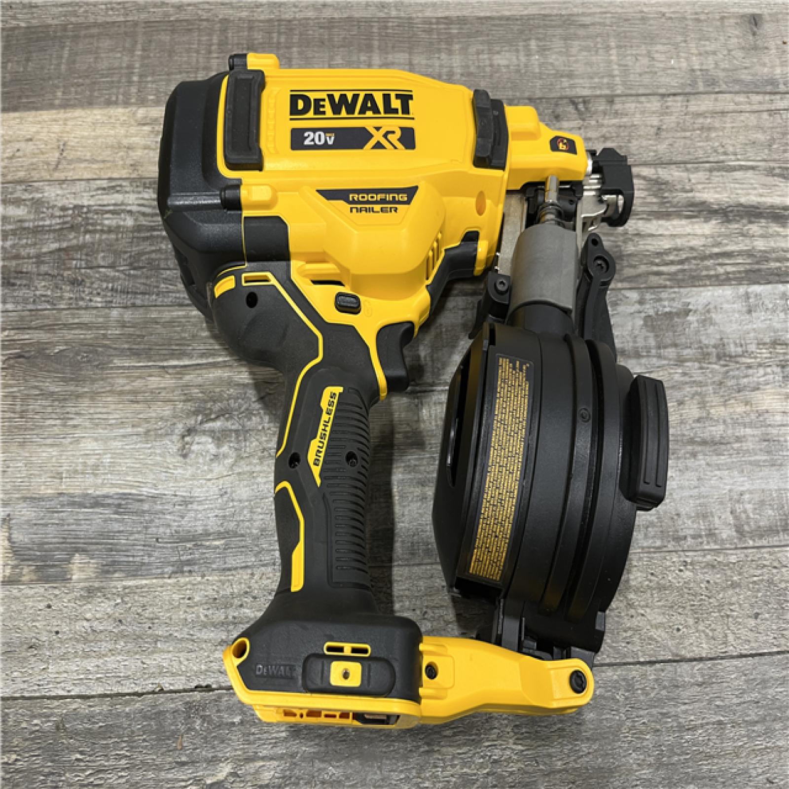 AS-IS DEWALT 20V MAX 15-Degree Electric Cordless Roofing Nailer (Tool Only)