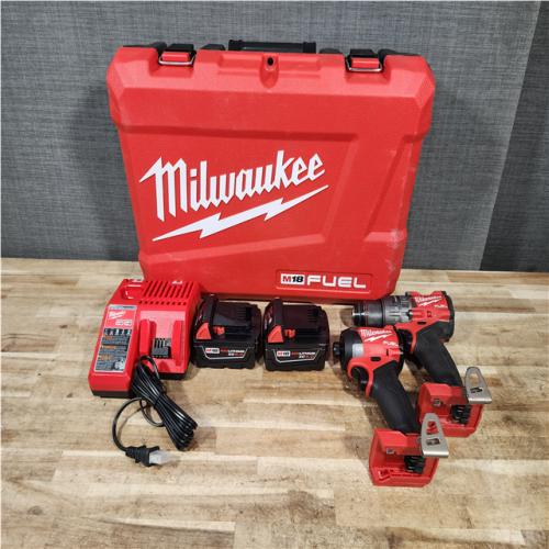 HOUSTON LOCATION - AS - IS Milwaukee FUEL 18V Lithium-Ion Brushless Cordless Hammer Drill and Impact Driver Combo Kit