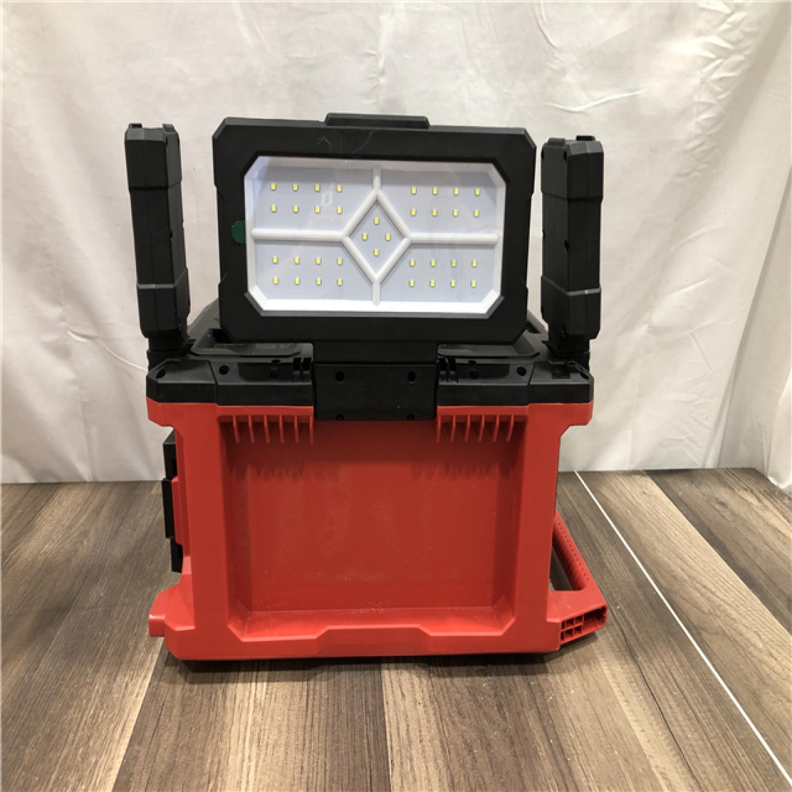 AS-IS Milwaukee 18-Volt Lithium-Ion Cordless PACKOUT 3000 Lumens LED Light with Built-In Charger