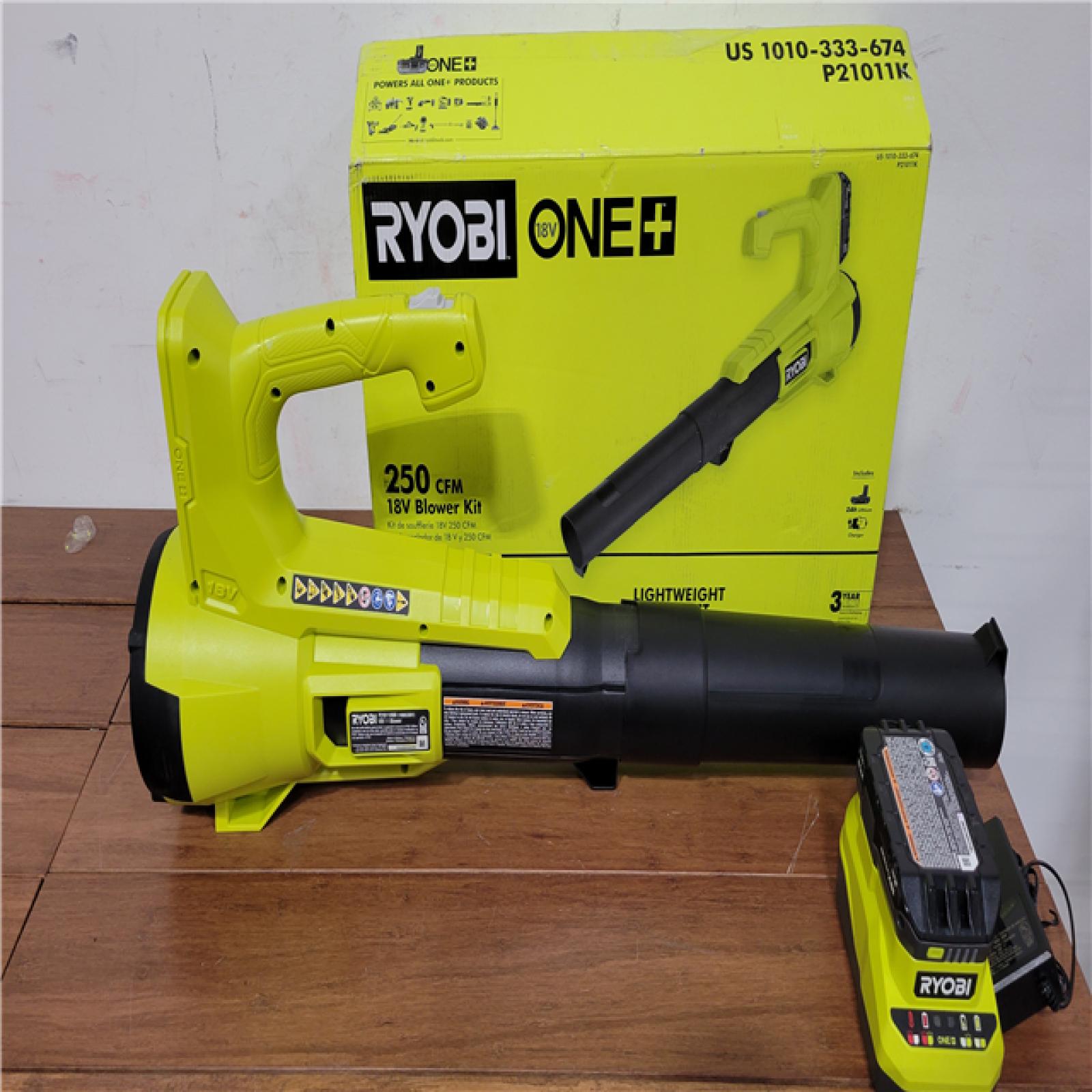 California NEW Ryboi One+ 18V 250 CFM Blower Kit  Includes (1) Battery & Charger
