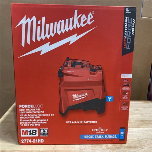 NEW! MILWAUKEE M18 FORCE LOGIC 18-Volt Lithium-Ion Cordless 10 000 PSI Hydraulic Pump Kit with 12.0 Ah Battery
