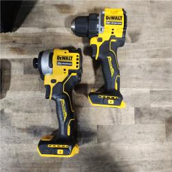 HOUSTON LOCATION - AS-IS Dewalt DCK225D2 20V MAX ATOMIC Brushless Compact Lithium-Ion 1/2 in. Cordless Drill Driver and 1/4 in. Impact Driver Combo Kit with 2 Batteries 2 Ah