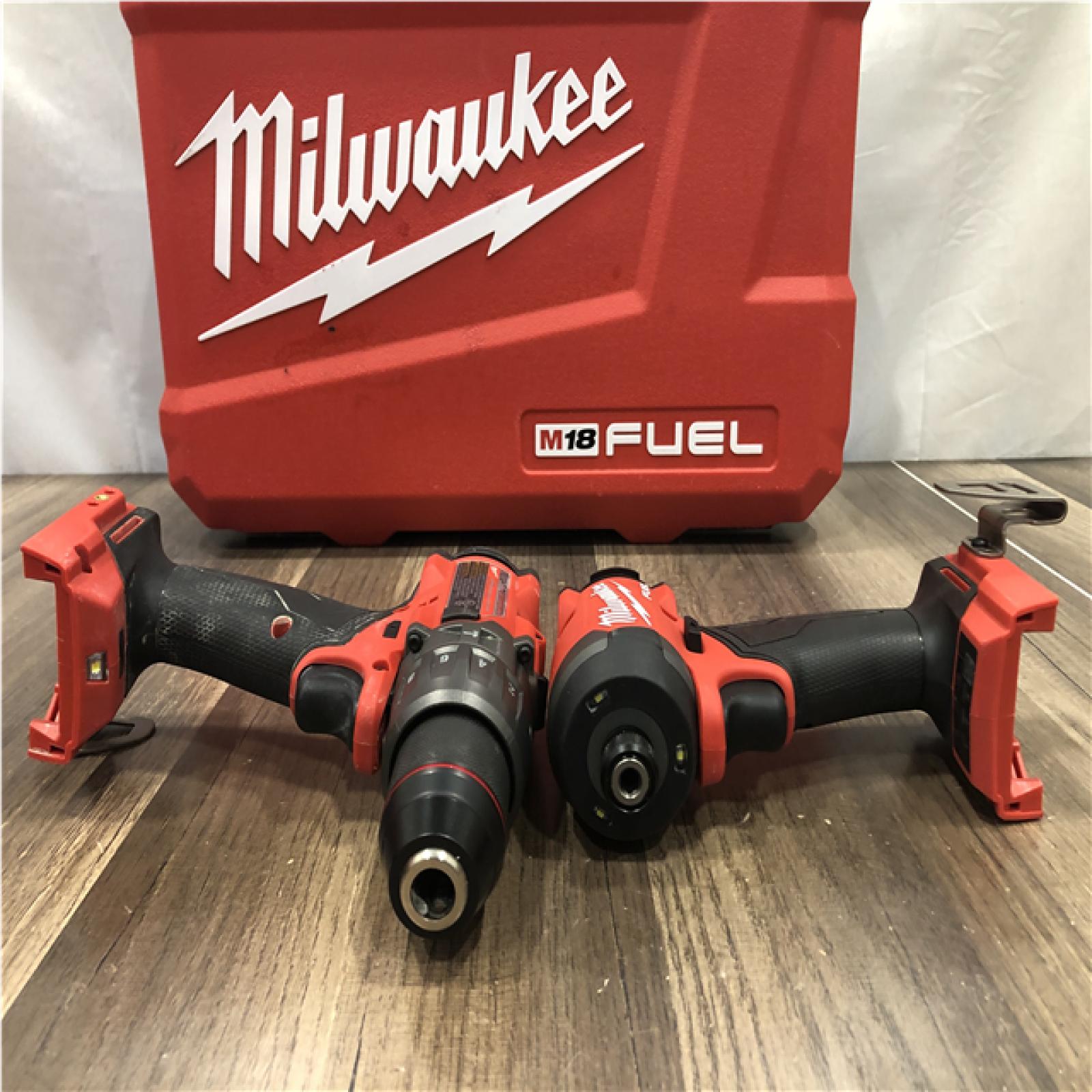 AS-IS Milwaukee FUEL 18V Lithium-Ion Brushless Cordless Hammer Drill and Impact Driver Combo Kit