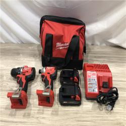 AS-IS Milwaukee 18V Lithium-Ion Cordless Compact Drill/Impact Combo Kit