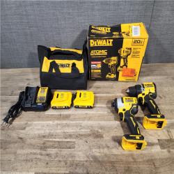 HOUSTON LOCATION - AS-IS Dewalt DCK225D2 20V MAX ATOMIC Brushless Compact Lithium-Ion 1/2 in. Cordless Drill Driver and 1/4 in. Impact Driver Combo Kit with 2 Batteries 2 Ah