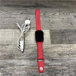 AS-IS Apple Watch Series 7 (GPS, 45MM) (Product) RED Aluminum Case/RED Sport Band - WR-50M
