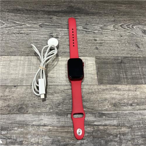 AS-IS Apple Watch Series 7 (GPS, 45MM) (Product) RED Aluminum Case/RED Sport Band - WR-50M