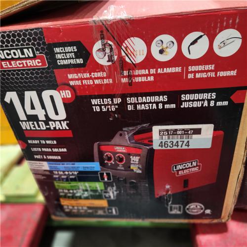 Dallas Location - As Lincoln Electric Weld Pak 140 HD Wire-Feed Welder