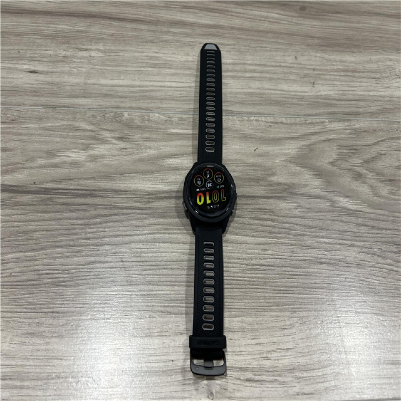 AS-IS Garmin - Forerunner 265 GPS Smartwatch 46 mm Fiber-Reinforced polymer - Black