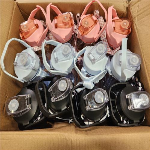 Phoenix Location NEW Wellness Water Bottle Pink/Blue/Black Set (12 per Box) Pallet (50 Boxes)