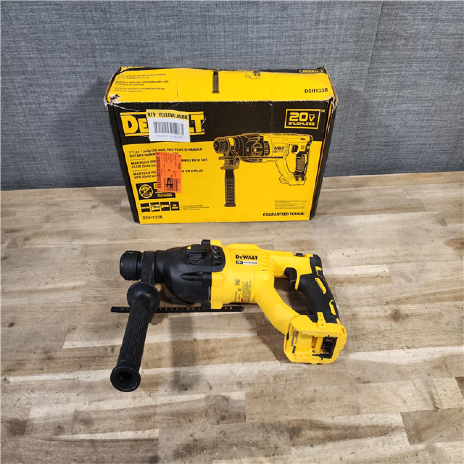 HOUSTON LOCATION - AS-IS DEWALT 20V MAX Cordless Brushless 1 in. SDS Plus D-Handle Concrete and Masonry Rotary Hammer (Tool Only)