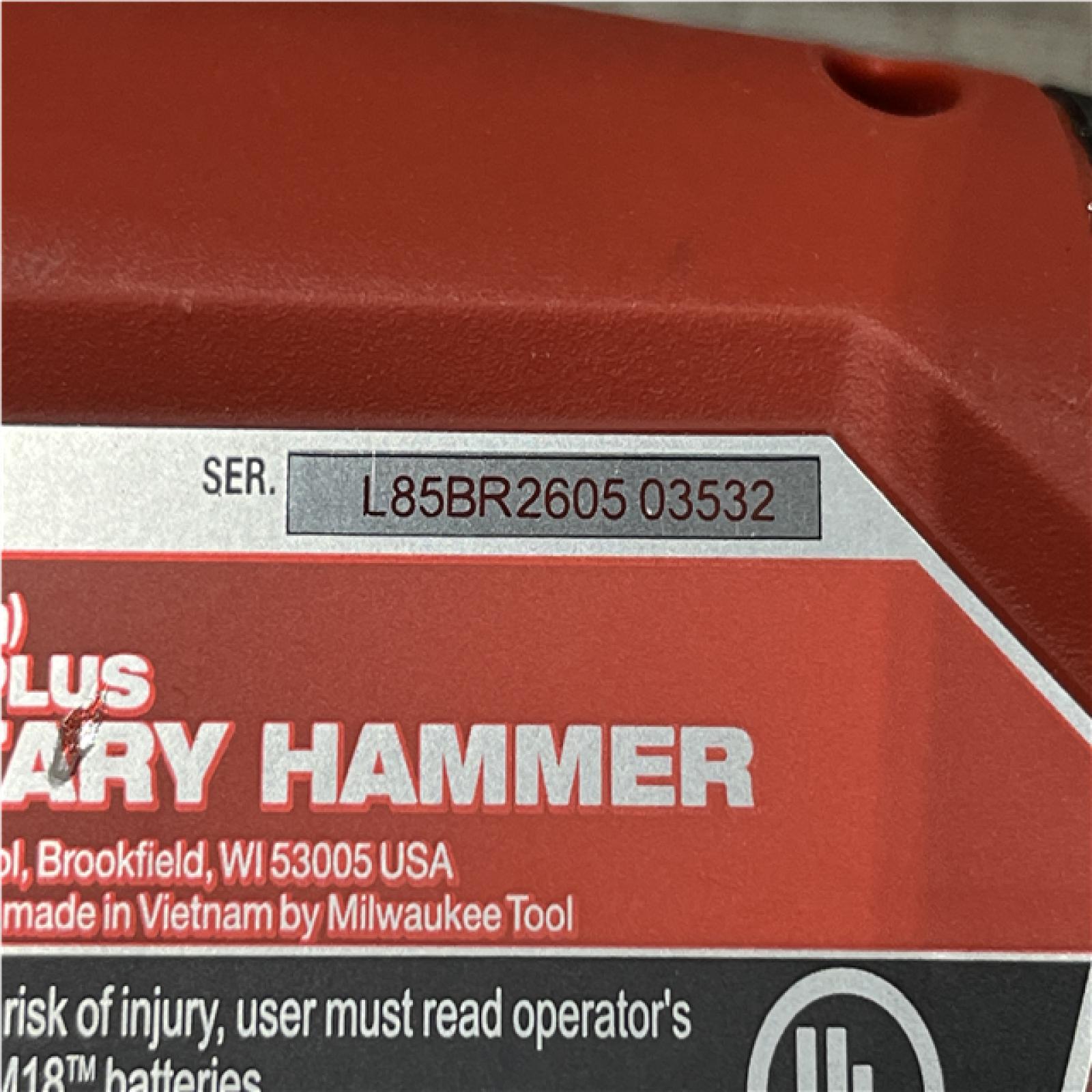 AS-IS Milwaukee  FUEL 18V Lithium-Ion Brushless Cordless 1 in. SDS-Plus Rotary Hammer (Tool-Only)