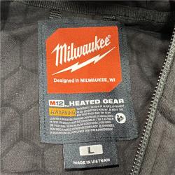 AS-IS Milwaukee Men's Large 12-Volt Lithium Ion Cordless Black Heated Hooded Jacket (Jacket Only)