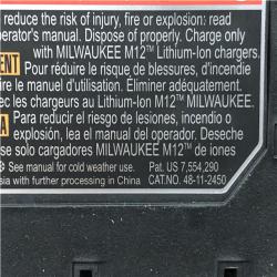 AS-IS Milwaukee 12V Lithium-Ion XC High Output 5.0 Ah Battery Pack (2-Pack) Starter Kit with Charger