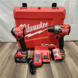 AS-IS- MILWAUKEE FUEL 18V Lithium-Ion Brushless Cordless Hammer Drill and Impact Driver Combo Kit