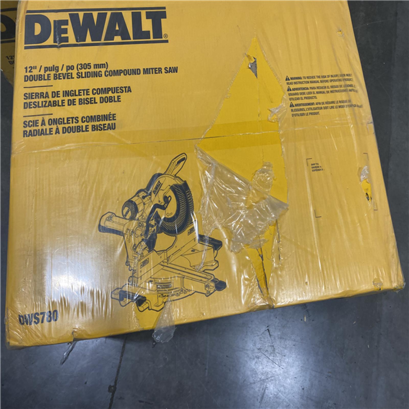 NEW- DEWALT 15 Amp Corded 12 in. Double Bevel Sliding Compound Miter Saw