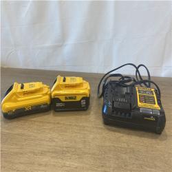AS-IS DEWALT 20V MAX Lithium-Ion Starter Kit with 4.0 Ah and 5.0 Ah Batteries and Charger