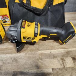 HOUSTON LOCATION - AS-IS (APPEARS LIKE NEW) DeWalt Flexvolt 60V Max Cordless Grinder  4.5 in; 6 in  Kit  W/ (2) BATTERY & CHARGER (DCG418X2)