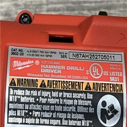 AS-IS Milwaukee 18-Volt Lithium-Ion Brushless Cordless Compact Hammer Drill/Impact Combo Kit