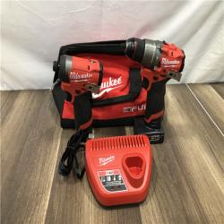 AS-IS Milwaukee FUEL 12-Volt Lithium-Ion Brushless Cordless Hammer Drill and Impact Driver Combo Kit