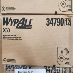 PHoenix Location NEW Wypall GeneralClean X60 Cloths Multi-Task Cleaning Wipes (34790), Strong and Absorbent Towels, White 126 Sheets Per Box Pallet (28-Boxes)