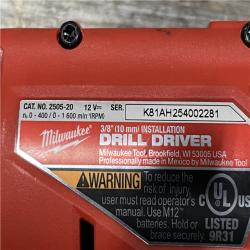 AS-IS Milwaukee  FUEL 12V Lithium-Ion Brushless Cordless 4-in-1 Installation 3/8 in. Drill Driver Kit