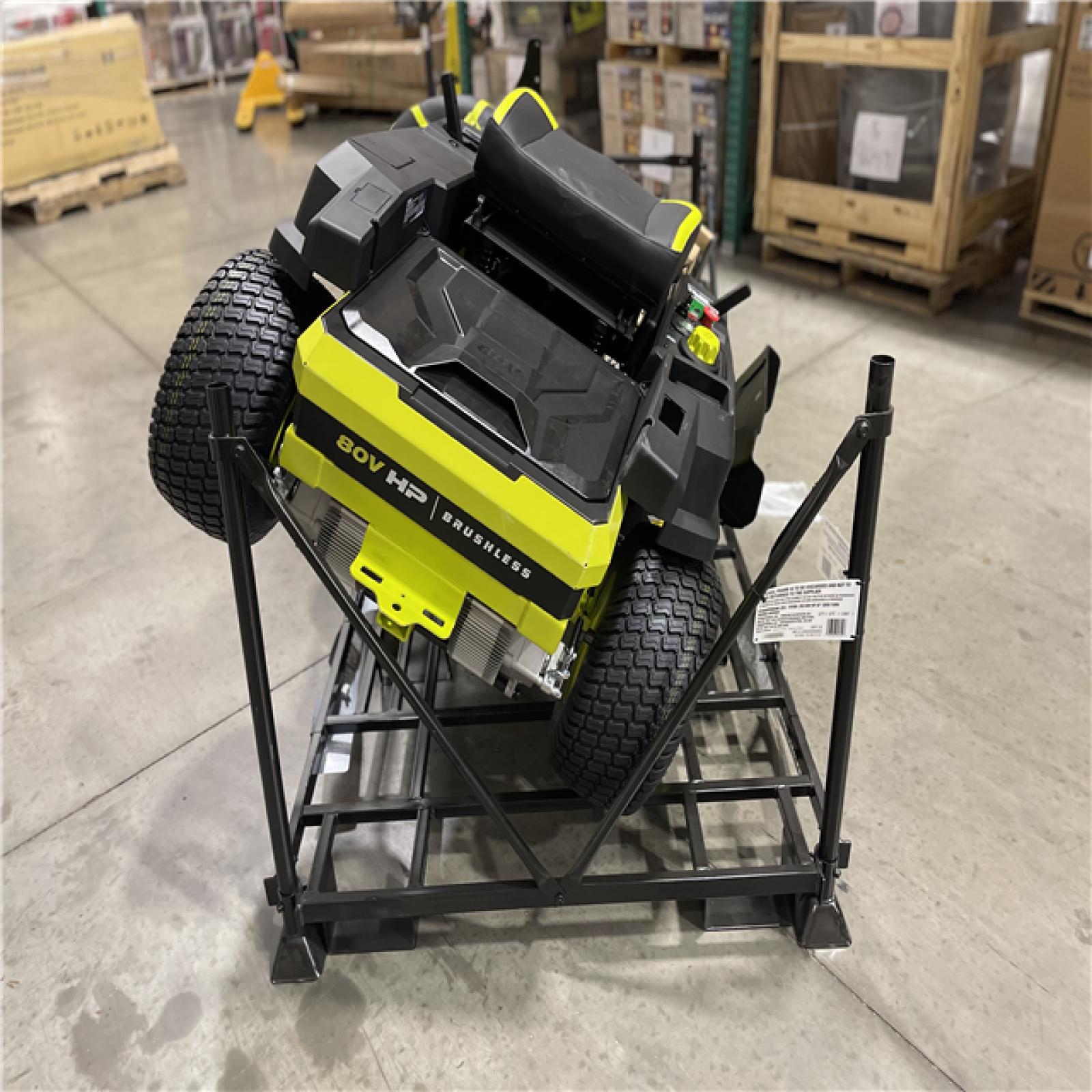 DALLAS LOCATION - AS-IS RYOBI ZR3 80V HP Brushless Battery Cordless Electric 42 in. Zero Turn Riding Lawn Mower
