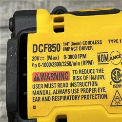 AS-IS DEWALT ATOMIC 20V MAX Lithium-Ion Cordless 1/4 in. Brushless Impact Driver Kit