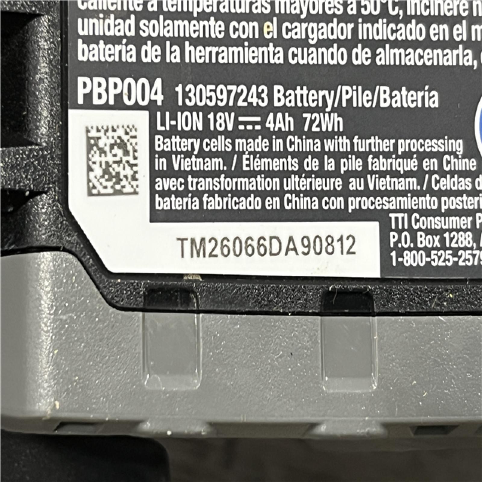 AS-IS RYOBI ONE+ 18V Lithium-Ion Starter Battery  and Charger Kit