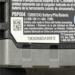 AS-IS RYOBI ONE+ 18V Lithium-Ion Starter Battery  and Charger Kit