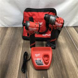 AS-IS Milwaukee FUEL 12-Volt Lithium-Ion Brushless Cordless Hammer Drill and Impact Driver Combo Kit