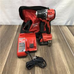 AS-IS Milwaukee 18V Lithium-Ion Brushless Cordless 1/2 in. Compact Drill/Driver with kit