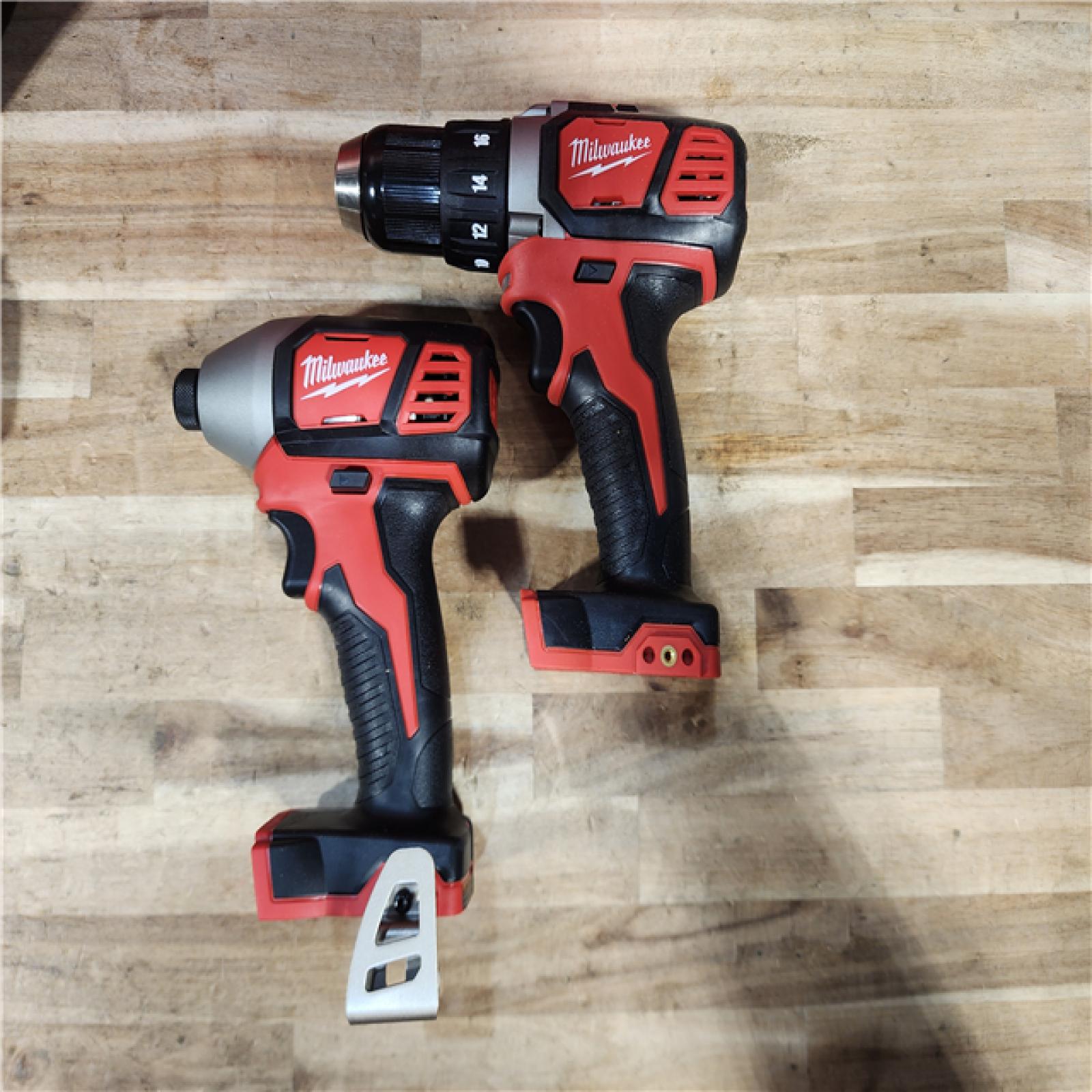 HOUSTON LOCATION - AS-IS Milwaukee M18 18V Lithium-Ion Cordless Drill Driver/Impact Driver Combo Kit