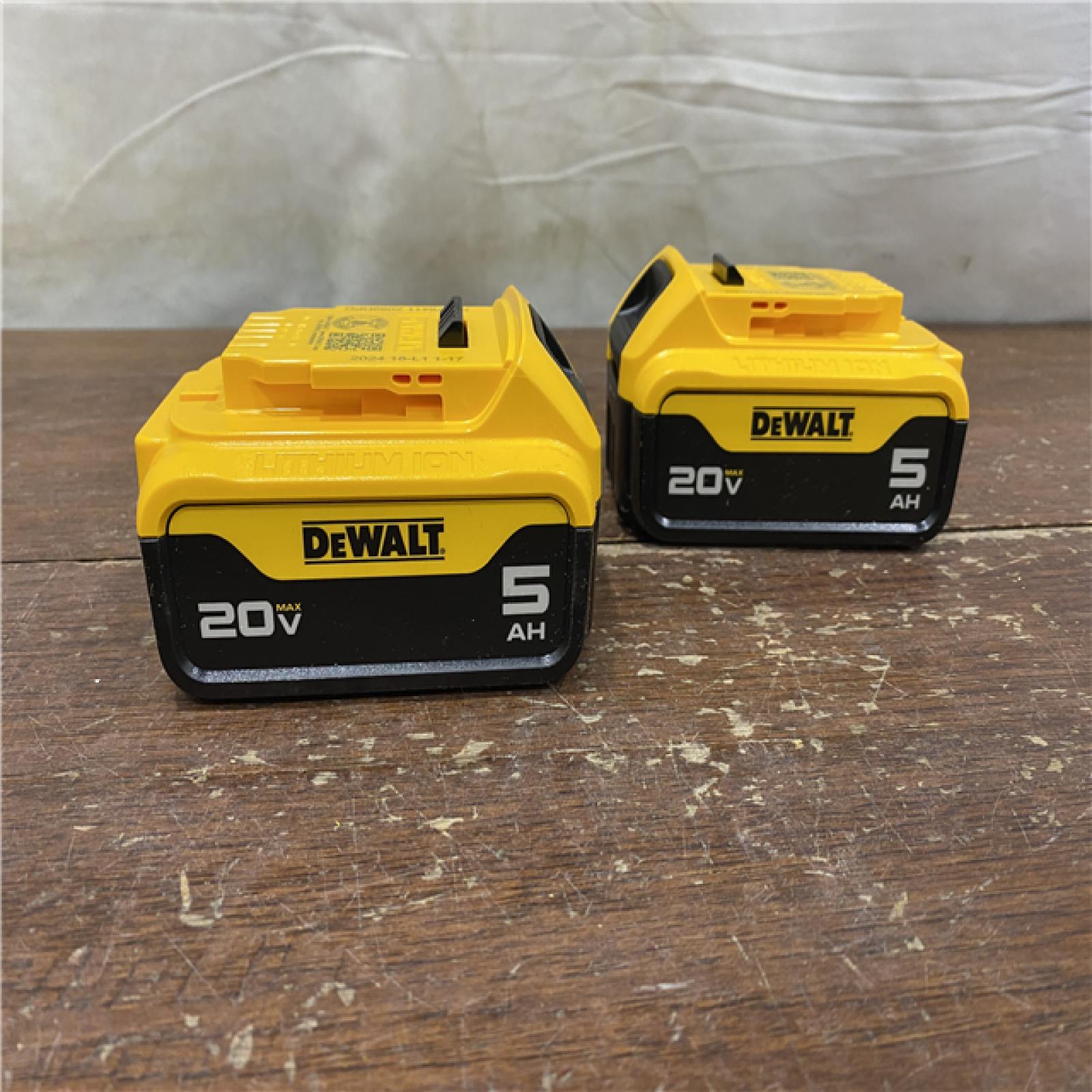AS-IS DEWALT 20V MAX XR Premium Lithium-Ion 5.0Ah Battery Pack (2 Pack)