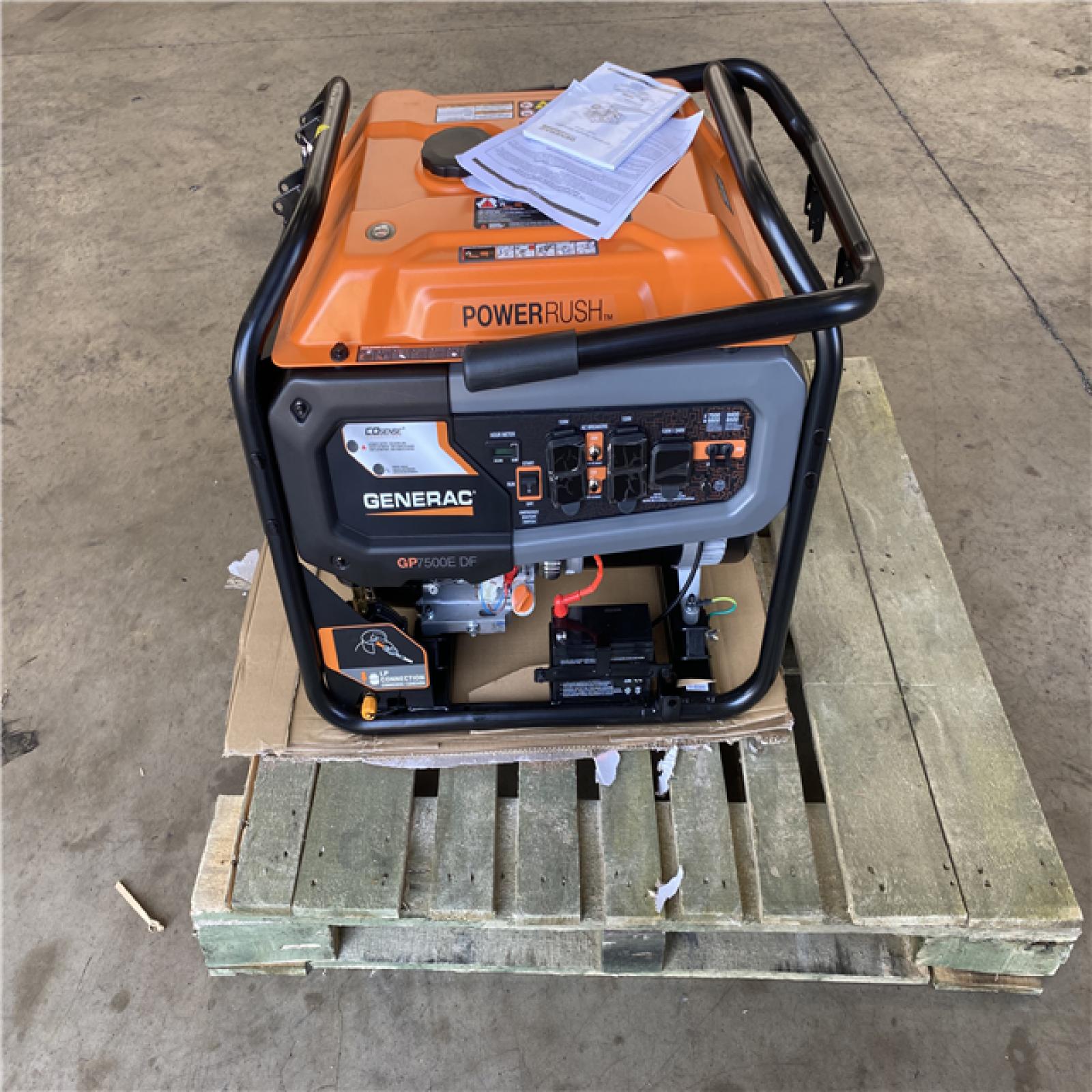 Houston Location AS IS - Generac GP7500EDF 7500 Running Watts Generator