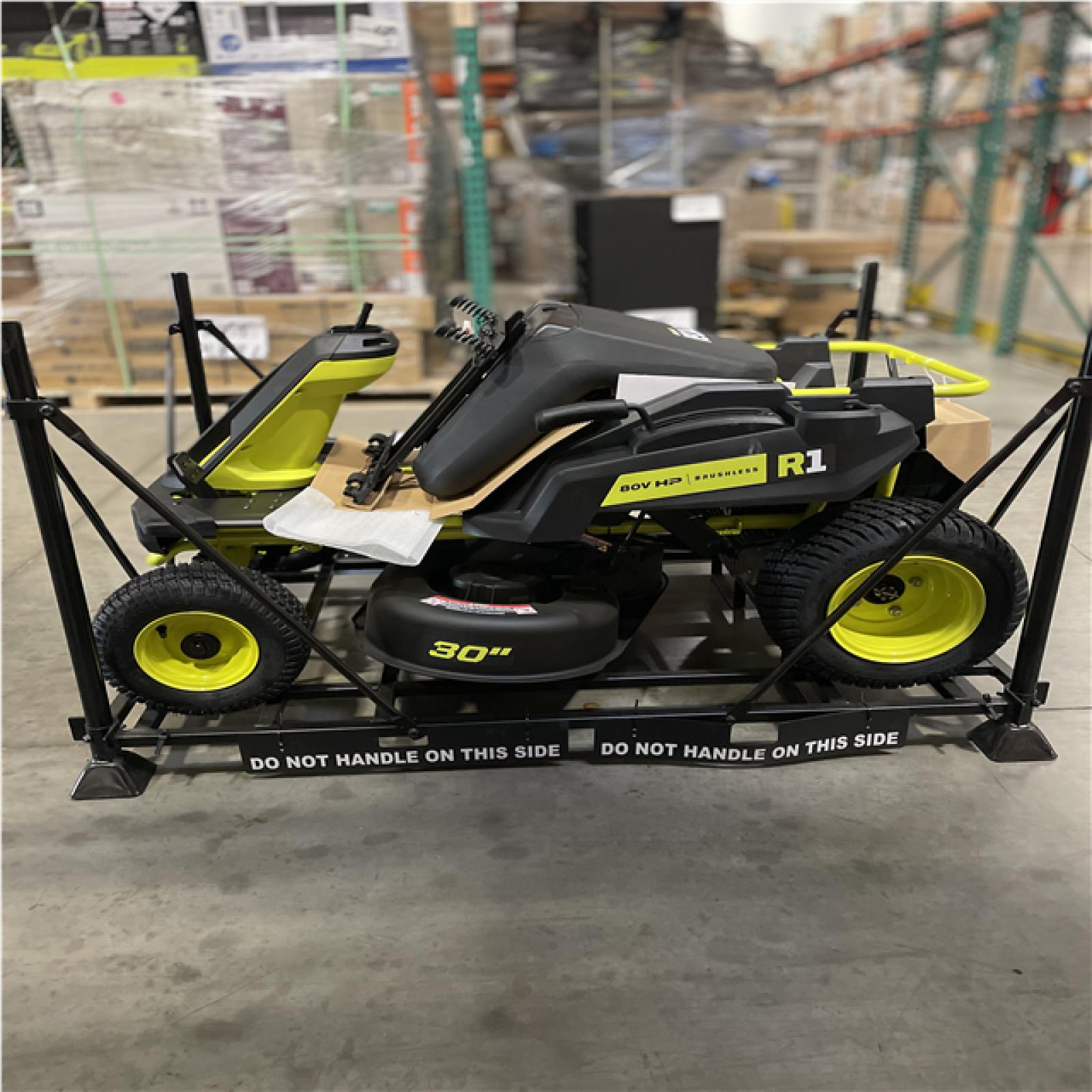 DALLAS LOCATION- NEW! RYOBI R1 80V HP Brushless Lithium Battery Cordless Electric 30 in. Riding Lawn Mower KIT