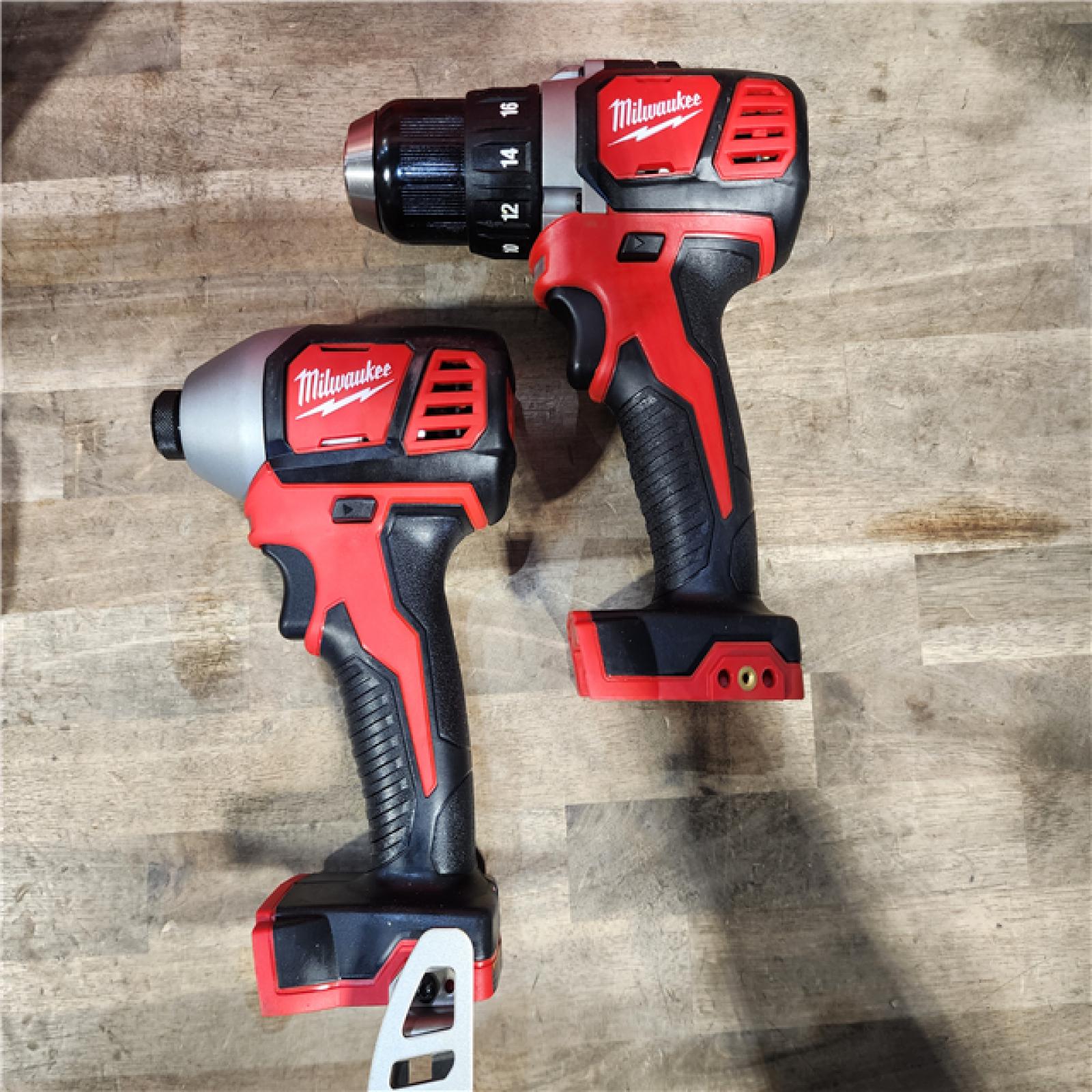 HOUSTON LOCATION - AS-IS Milwaukee 18V Cordless Brushed 2-Tool Drill/Driver and Impact Driver Kit