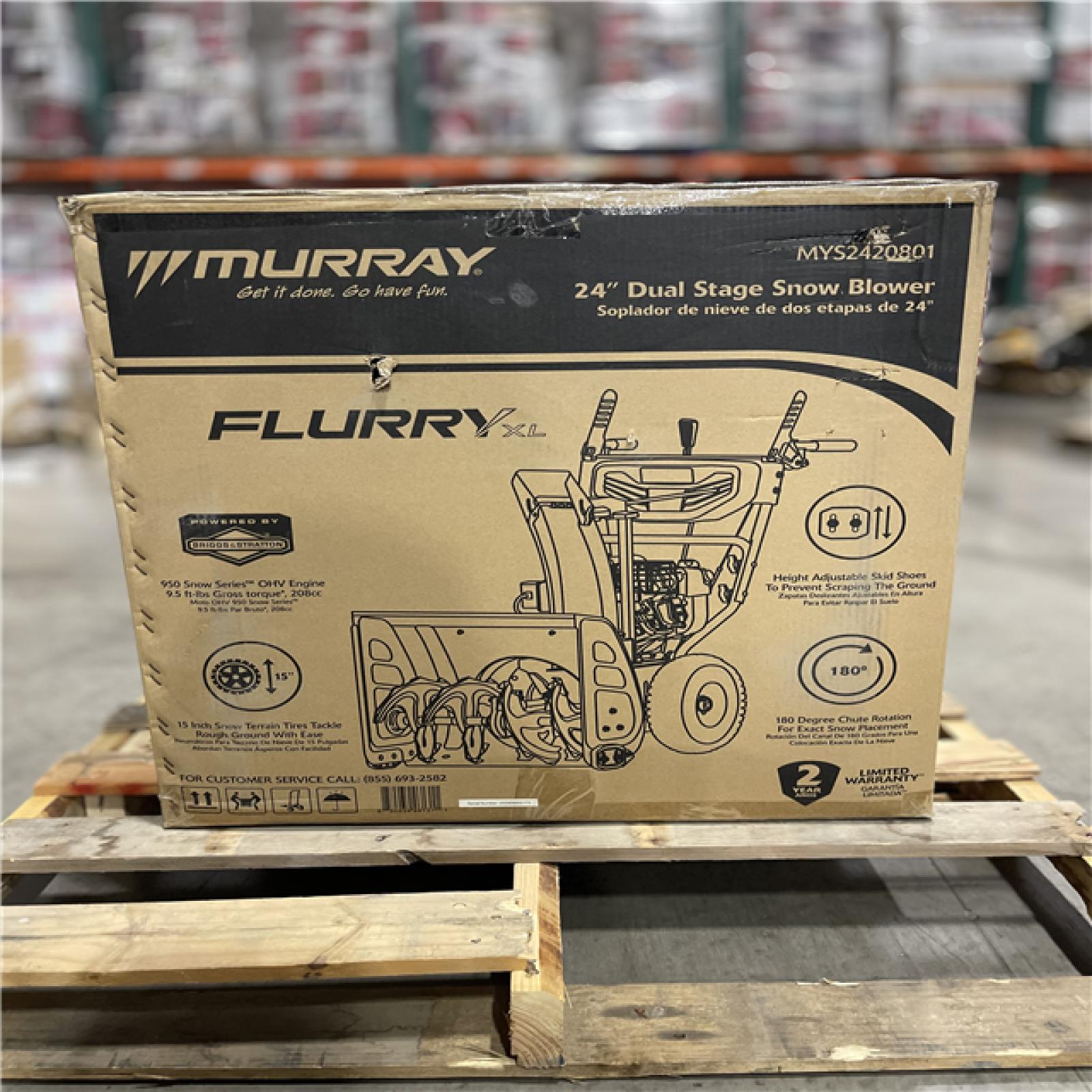 DALLAS LOCATION- NEW!- Murray 24 in. 208cc Self-Propelled 2-Stage Gas Snow Blower with Electric Start