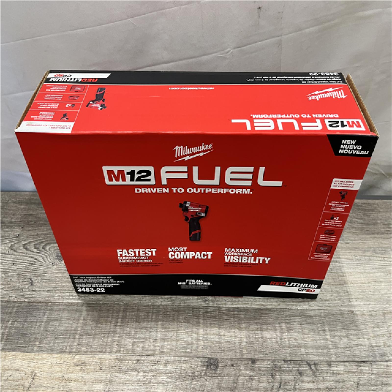 NEW - Milwaukee FUEL 12V Lithium-Ion Brushless Cordless 1/4 in. Hex Impact Driver Kit