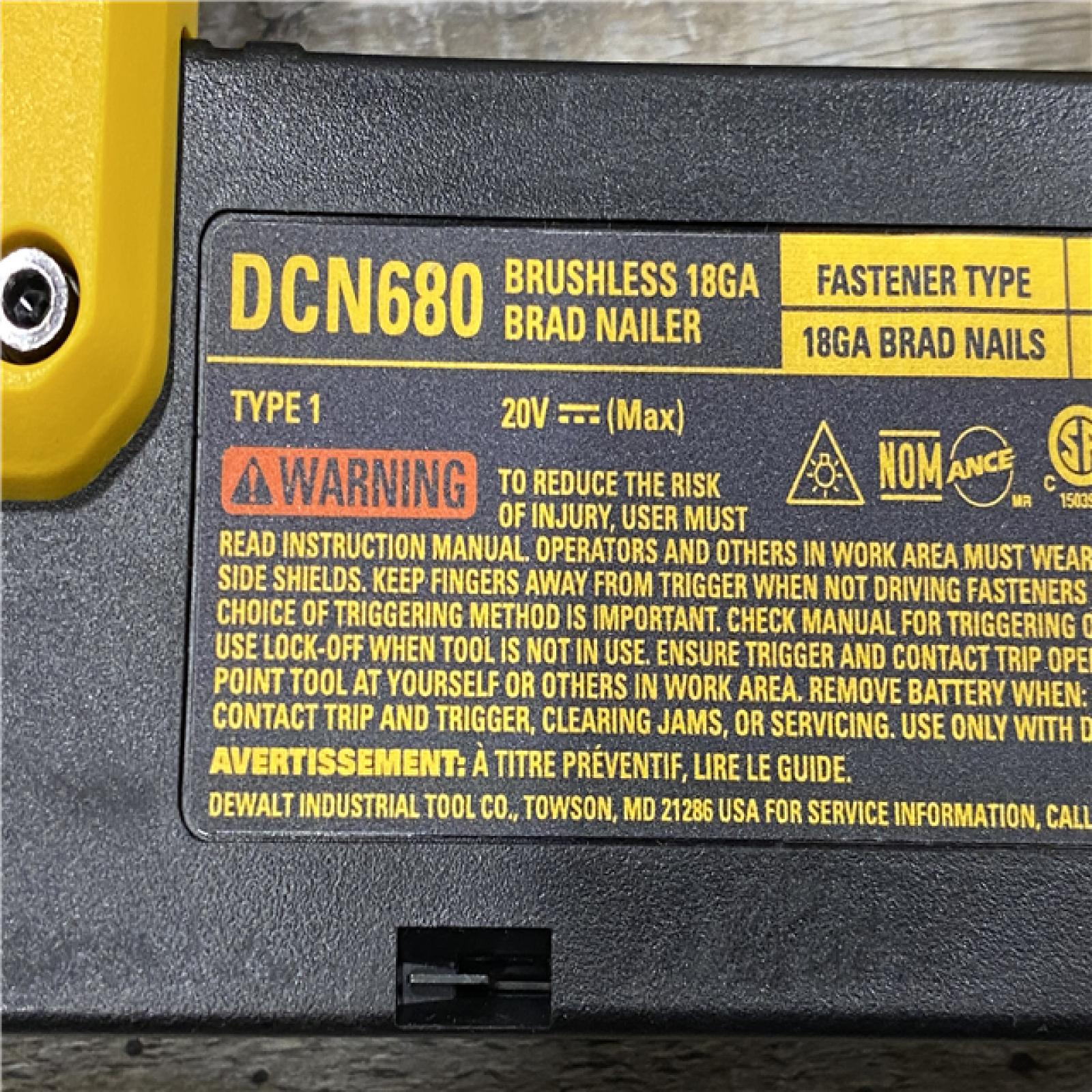 AS-IS DEWALT 20V MAX XR Lithium-Ion Electric Cordless 18-Gauge Brad Nailer (Tool Only)