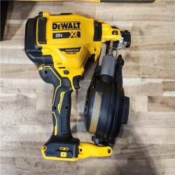 HOUSTON LOCATION - AS-IS (APPEARS LIKE NEW) DEWALT 20V MAX Lithium-Ion 15-Degree Electric Cordless Roofing Nailer Kit