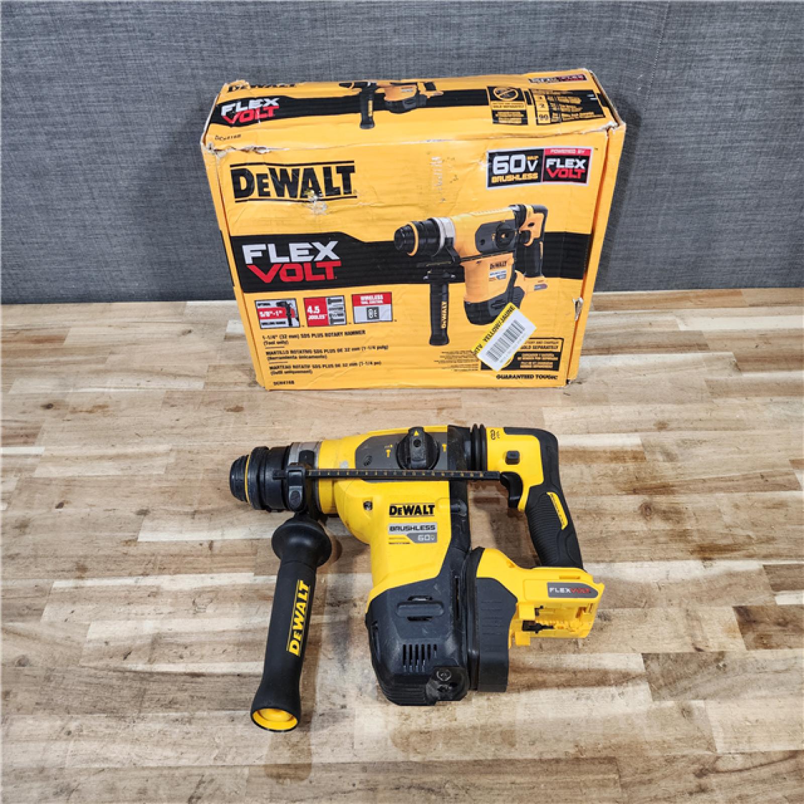 HOUSTON LOCATION - AS-IS DEWALT FLEXVOLT 60V MAX Cordless 1-1/4 in. SDS Plus Rotary Hammer (Tool Only)
