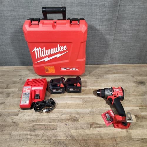 HOUSTON LOCATION - AS-IS (APPEARS LIKE NEW) Milwaukee 2904-22 Hammer Drill Driver Kit with Batteries  Charger & Tool Case  Red