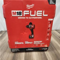 AS-IS  Milwaukee 2904-22 Hammer Drill Driver Kit with Batteries  Charger & Tool Case  Red